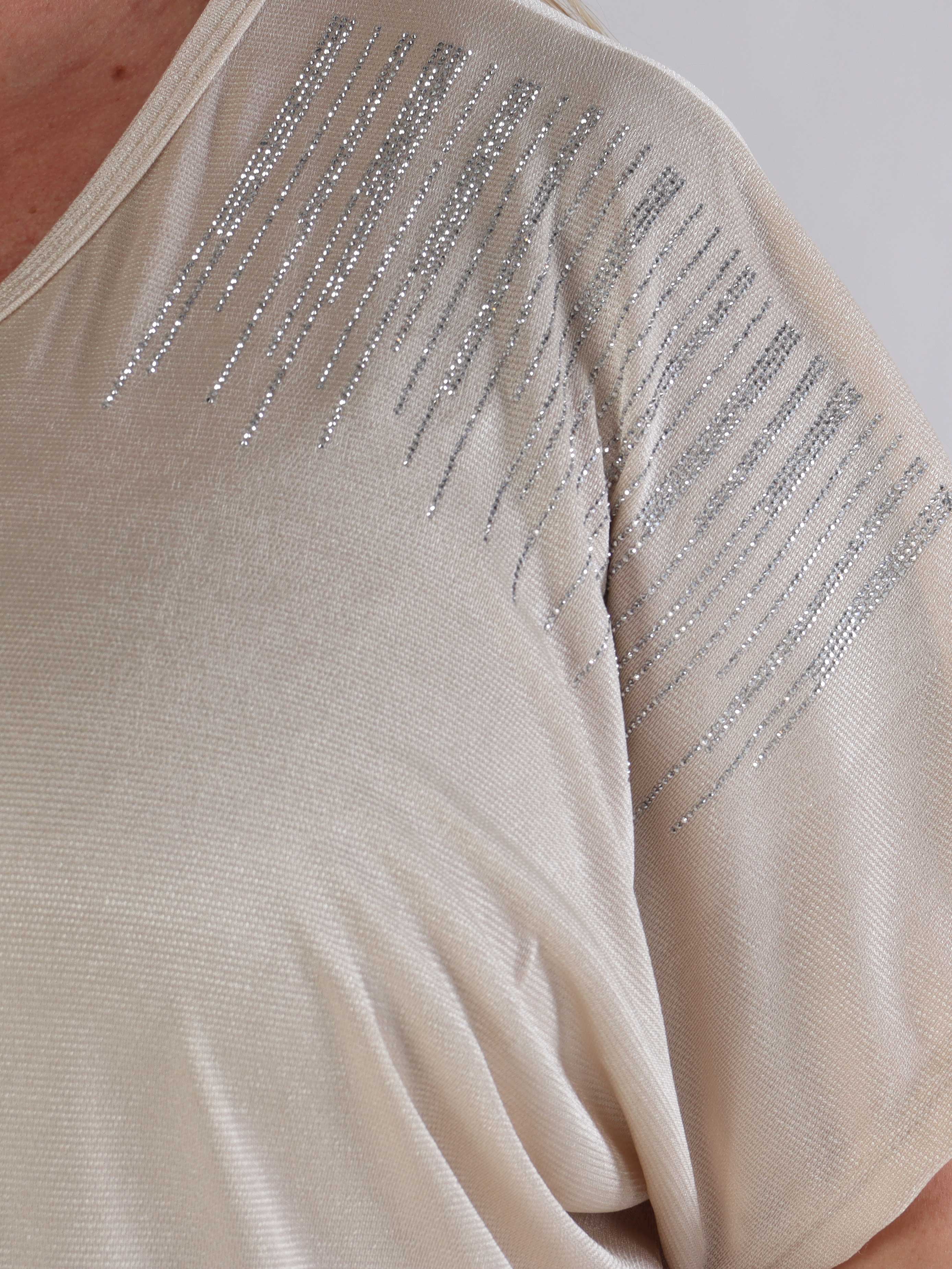 Phoebe - Viskos plus size tunikaklänning strass